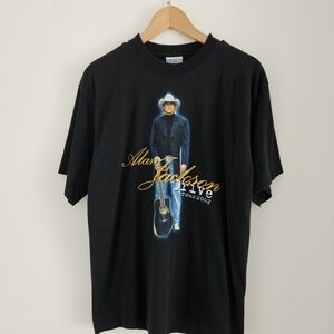 Vintage Alan Jackson Shirt Large Drive Tour Country Music Band 2002